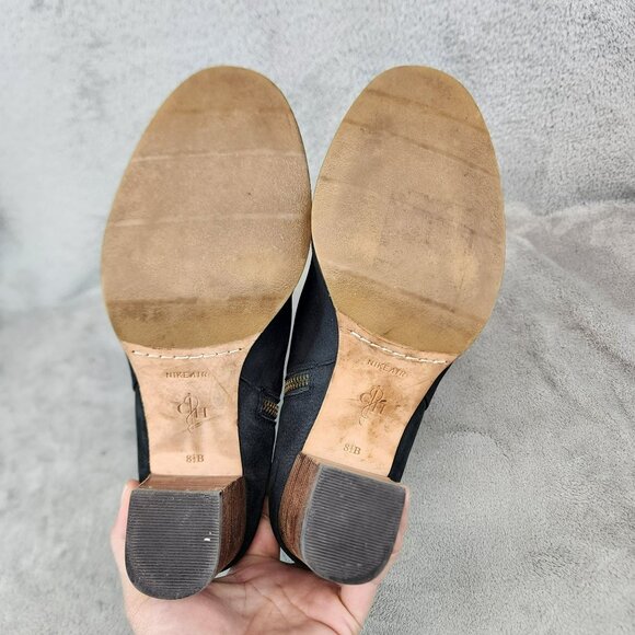 Cole Haan Shoes Womens Size 8.5 Black Leather Side Zip Ankle Booties - Picture 7 of 12